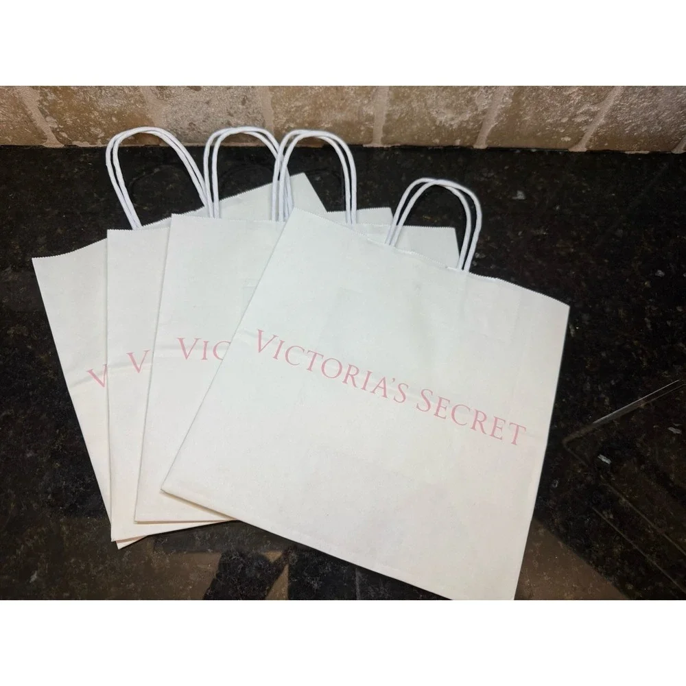 18 VICTORIA'S SECRET PINK Striped Rounded Edge Small Gift Boxes‎ NEW & 4 Bags